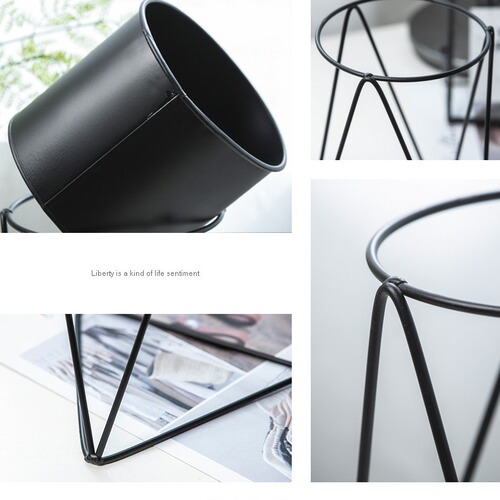 Nordic iron flower bucket creative ins iron simple flower container model room clothing store home interior decoration furnishings