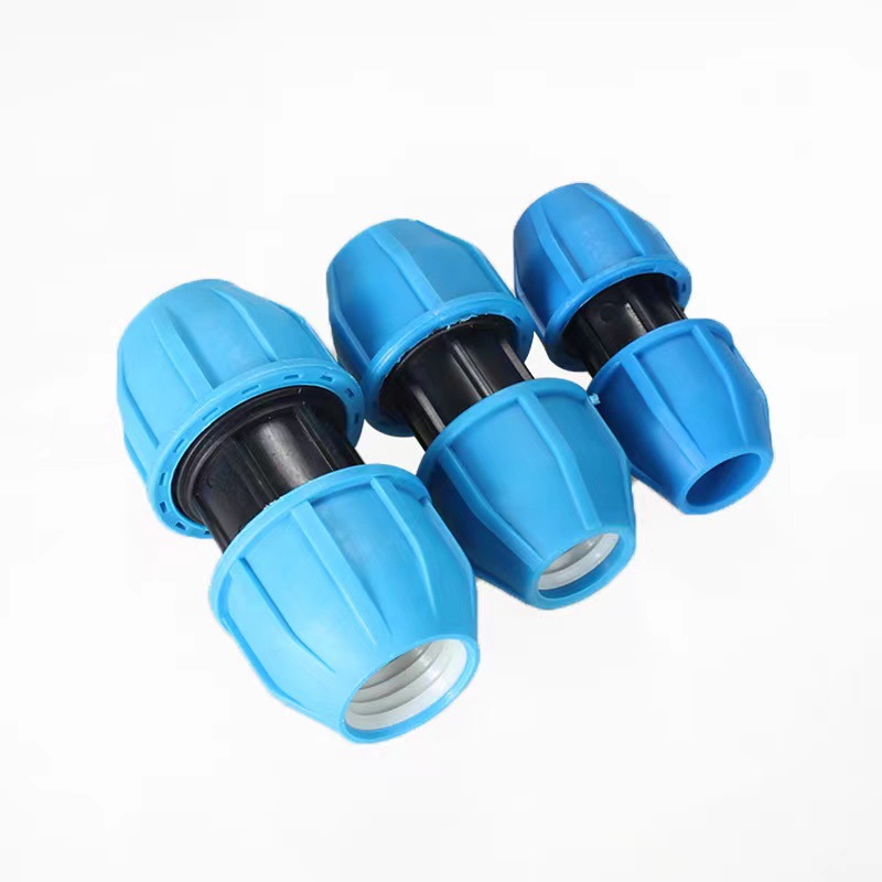 厂家现货 自来水管件 黑蓝快接 直接接头 塑料管件 pe管件