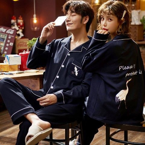 Más tamaño par pijamas manga larga 100% algodón de mediana edad y ancianos papá desgaste del hogar Primavera, otoño e invierno a cuadros desgaste del hogar