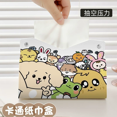 Car tissue box/set: Car Tissue Box DIY Fan - zjh145-napkin-box-1-piece