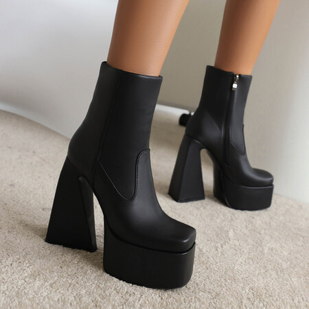 High low boots, European style, plus size, Amazon