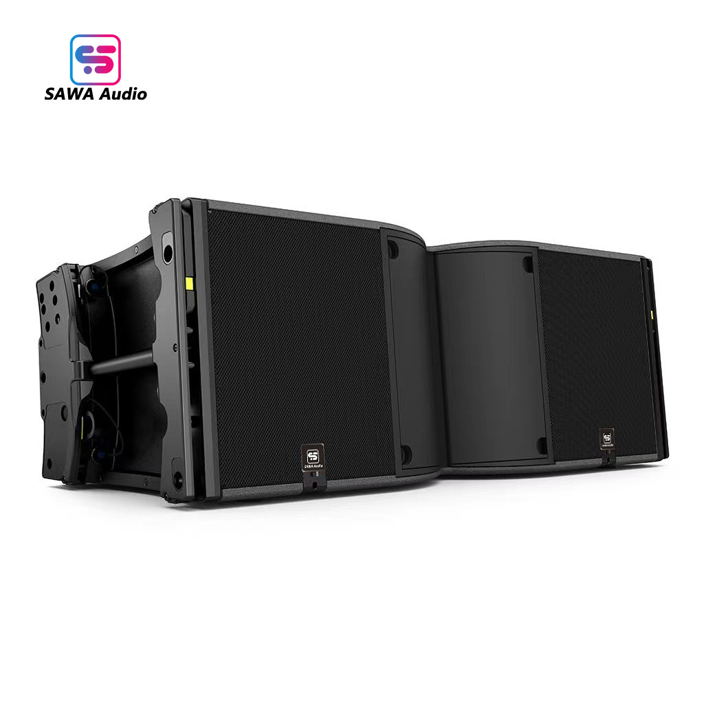 Altavoces profesionales de arreglo lineal de dos vías y 12 pulgadas para presentaciones en escenarios al aire libre de alta potencia, sistema de sonido de arreglo lineal de altavoces profesionales