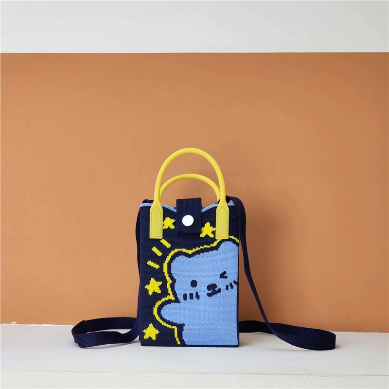 Универсальная cartoon-сумка, тренд сезона, с маленькими медведями