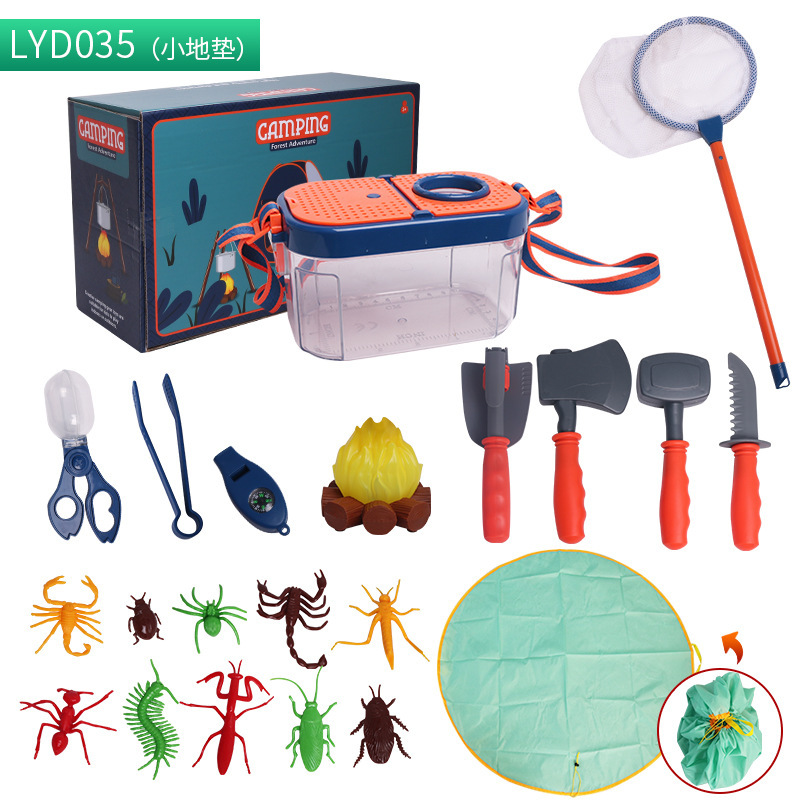Juego de vajilla educativa para niños, para camping, picnic, con walkie-talkies, utensilios de cocina, para jugar al aire libre.