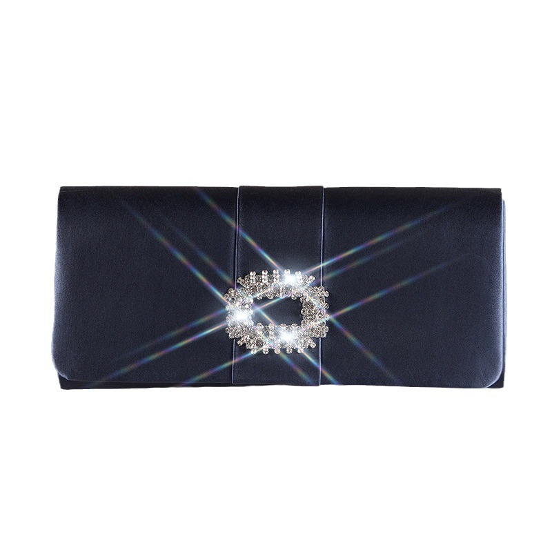 Blue Black Pink Polyester Solid Color Square Evening Bags display picture 6