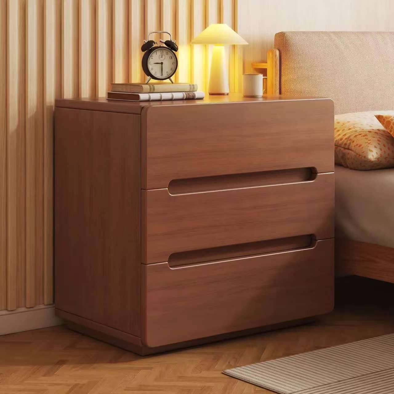 Solid Wood Bedside Table Modern Home Bedroom Simple Storage Rack Simple Storage Small Bedside Cabinet Bedside Storage Cabinet
