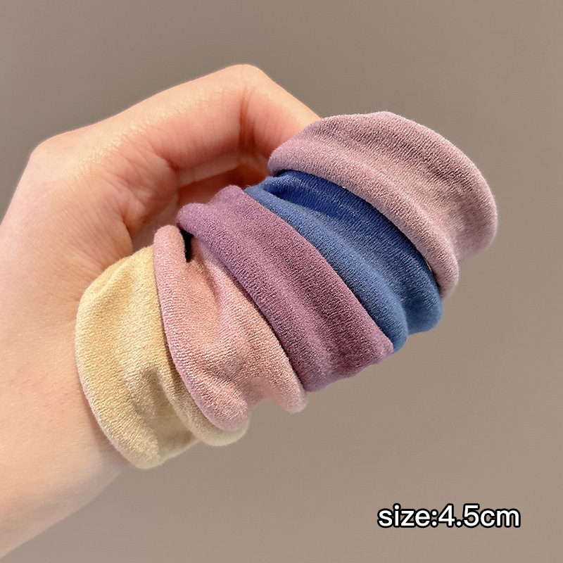 Cuerdas de cabeza de alta elasticidad duradera niñas delicadas anillo de cabello de alta calidad cuerdas de cabello de cola de caballo atadas de cabello correa cubierta de cuero