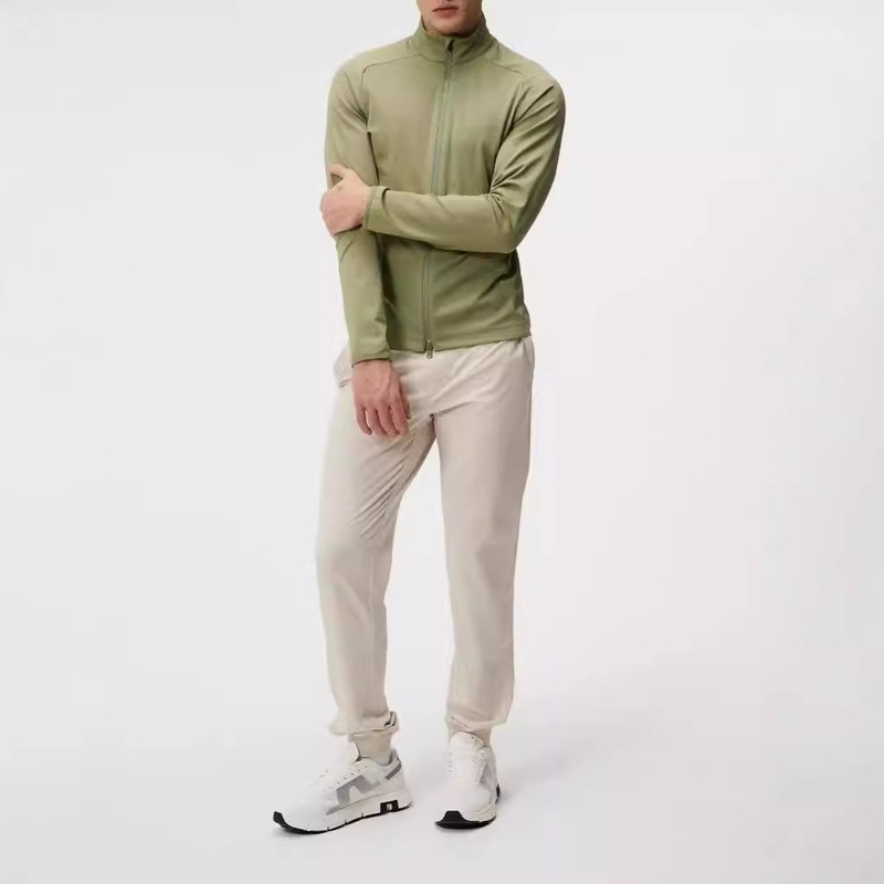 Custom Brand Golf Clothing Men's Autumn and Winter Casual Running Stand Collar Zipper Cardigan Quick Dry Fitness Breathable Coat