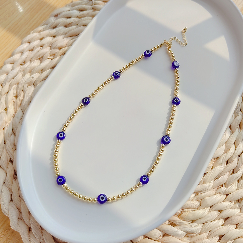 Fashion Eye Copper Knitting Necklace 1 Piece