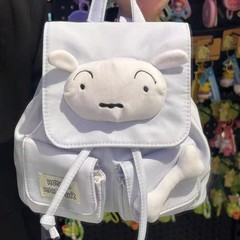 日系insかわいいクレヨンしんちゃん白い犬のランドセルにカジュアルバックの学生党の授業のランドセルが萌えている