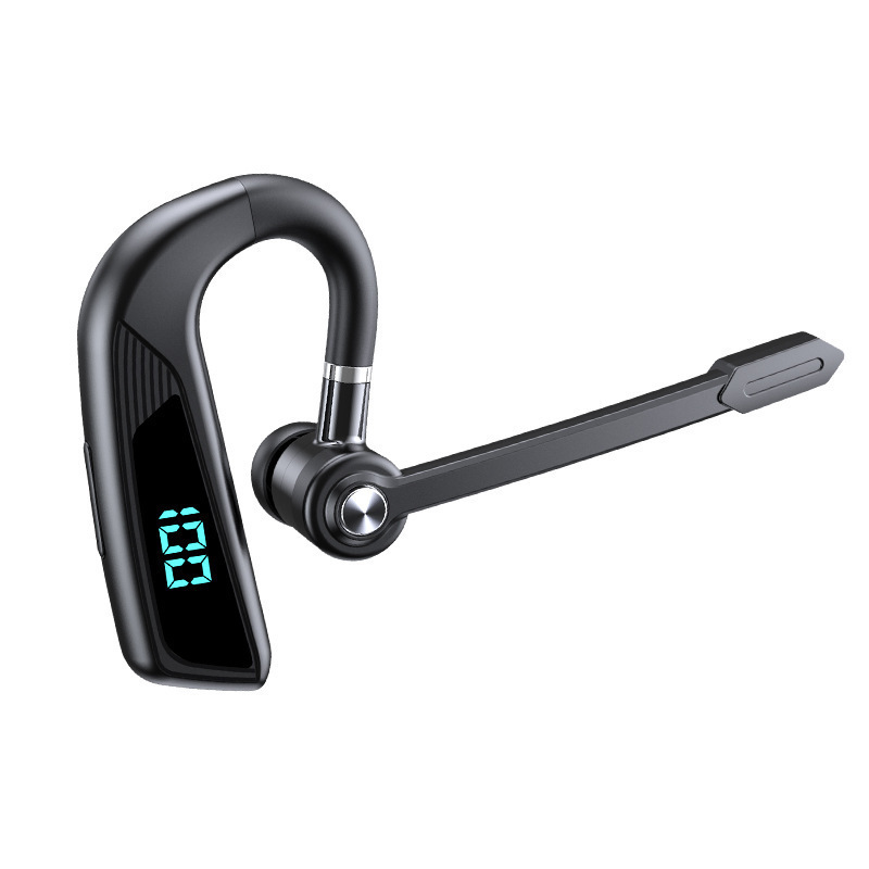 New V16 Bluetooth Headset Voice Answering Business Sports Driving Dual Wheat Digital Display V9 Left and Right Ear Rotating