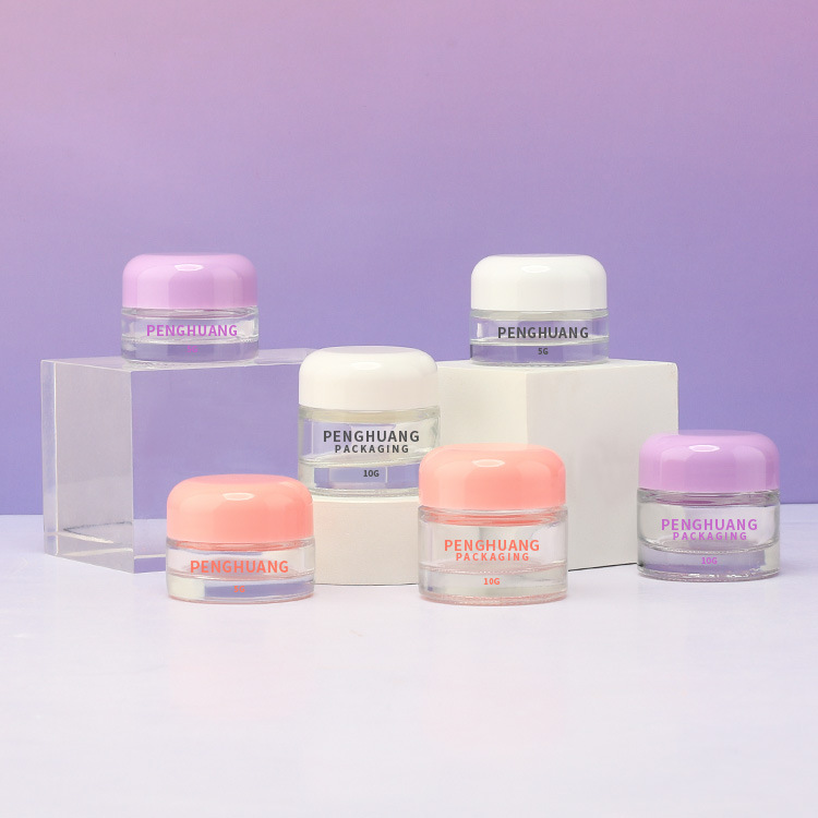 5/10g小容量膏霜瓶罐 玻璃透明唇膜瓶广口眼霜瓶面霜瓶分装瓶批发