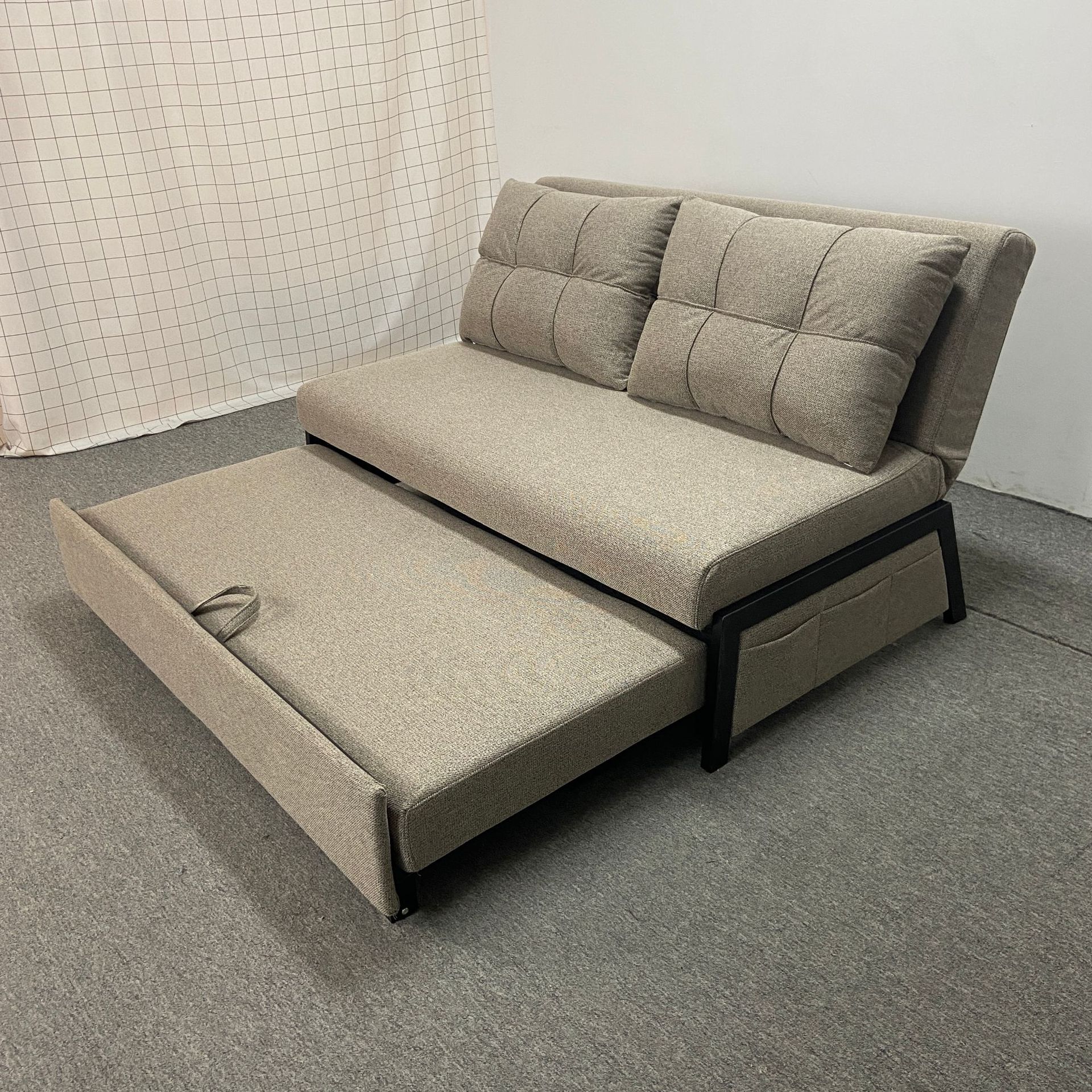 现代简约科技布沙发床单人可折叠出租房小户型客厅阳台多功能梳化