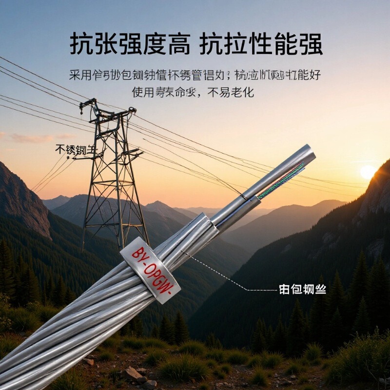 Opgw-36B1-55 Optical Cable Central Tube Power Optical Cable Source Manufacturer Communication Optical Cable 36 Core