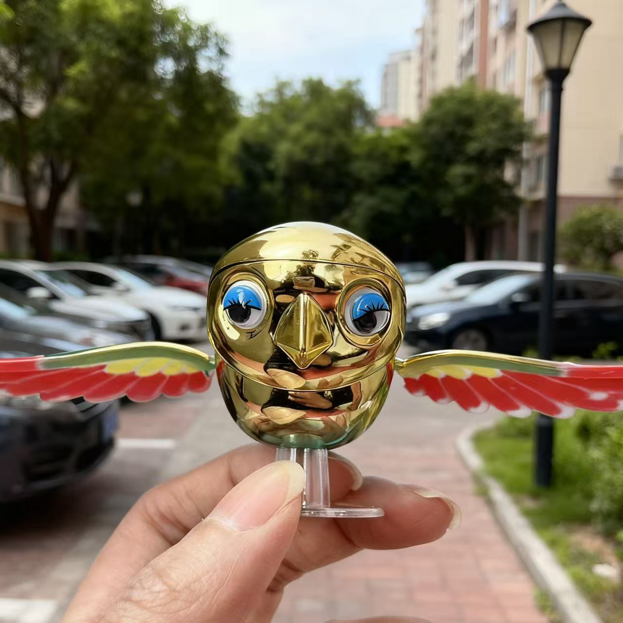 [Alas móviles con pájaros voladores] 3D decoración tridimensional espejo retrovisor de automóvil viento libre de electricidad juguetes creativos para automóviles image 5