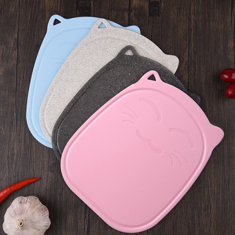 Cartoon Home Fruit Cutting Board, Easy to Carry and Lightweight Vegetable Cutting Board, Baby Food Cutting Board, Wheat Straw Adhesive Cutting Board, Cutting Board