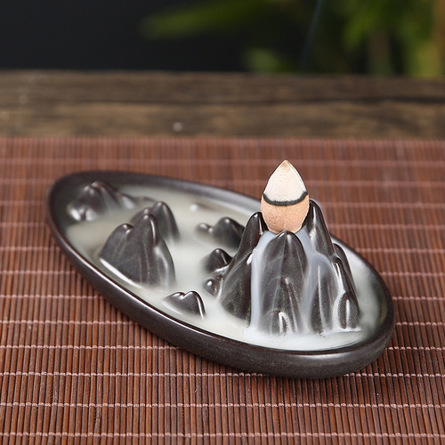 Indoor household sandalwood stove ceramic hill backflow incense stove creative ornaments incense stove household wholesale