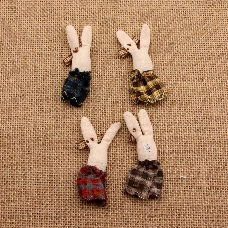 漫画かわいい生地綿エプロン親指ウサギ diy ブローチ人形アクセサリーシューズと靴下の装飾アクセサリー|undefined