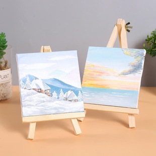 Children's Small Easel Desktop Sketch Triangle Mini Desktop Easel Wooden Folding Easel