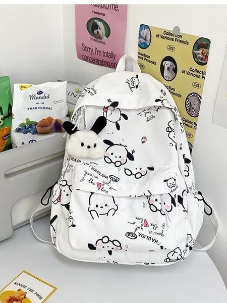 Backpack Women's Fashionable Simple Printed Junior High School Students College Schoolbag Korean Fashionable Graffiti Casual Backpack