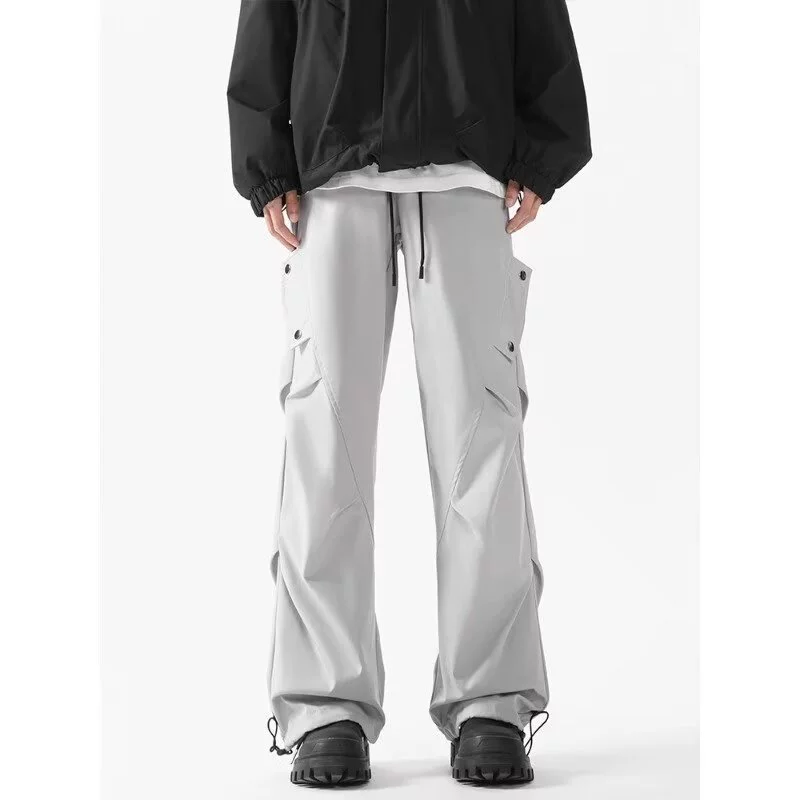 Spring water repellent trousers, American style, loose fit