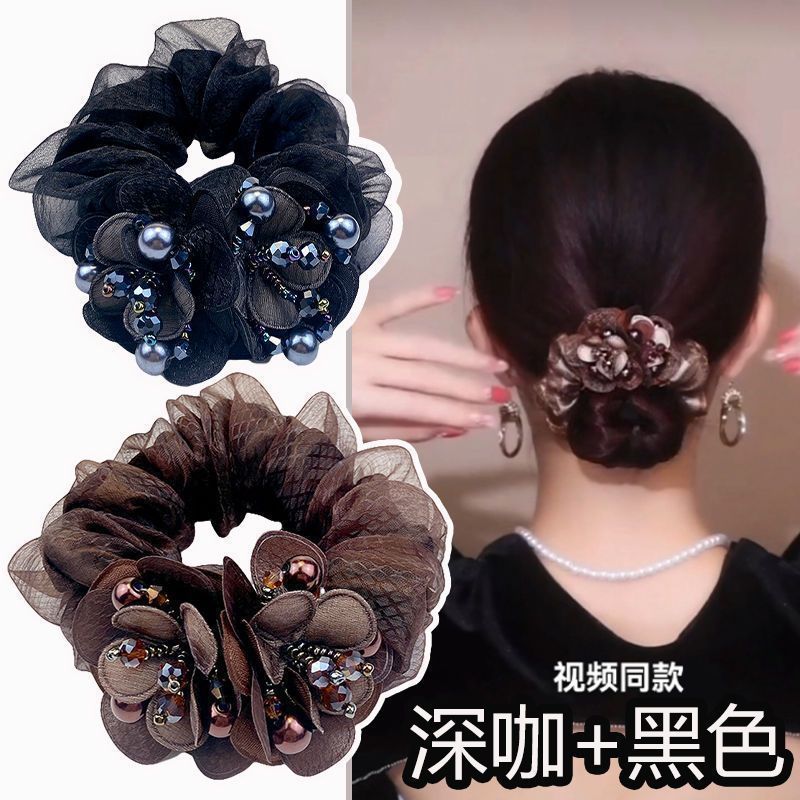 추천 머리꽃 2#2개입 [블랙+다크커피]