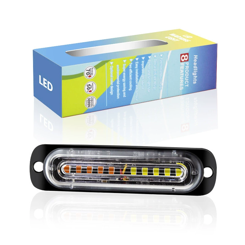 Трансграничный автомобильный боковой свет 10LED грузовой грузовик боковой свет ультра тонкий взрывной свет стробоскопические сигнальные огни 12-24V