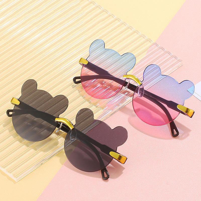 New children's bear sunglasses sun protection cute cartoon photo baby glasses children's anti-UV sunglasses