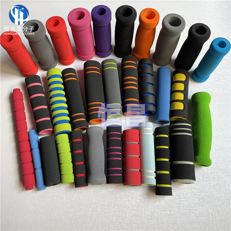 握把健腹轮健腹机手柄套管防滑耐磨柔软B密NBR橡塑海绵手把套黑色