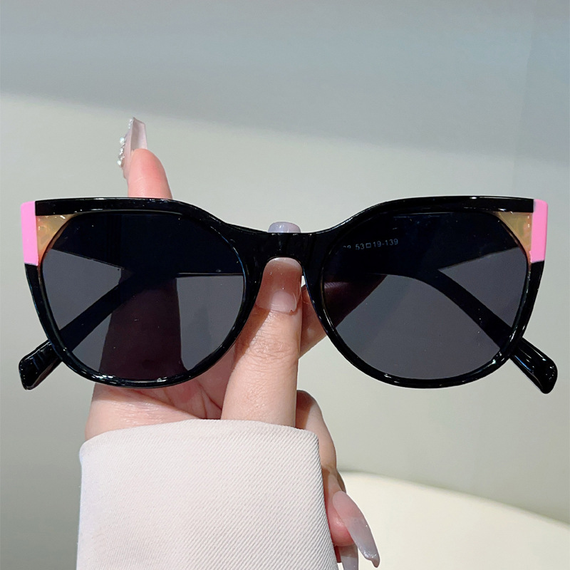 Personalized Colour-block Sunglasses For Women Slimming Street Style_voghion.com