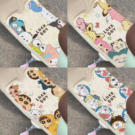 小新三丽鸥动物机器猫通用丝圈电动车脚垫防水裁剪踏板电瓶车防滑