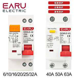 DZ30L Leakage Protection Switch Air Switch DPN DoubLe Line with Leakage Protection Circuit Breaker SmaLL HousehoLd Switch