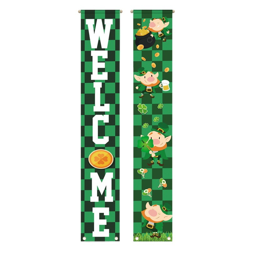 Nueva llegada del día de San Patricio pareado Festival irlandés decoraciones al aire libre interior impresión creativa bandera