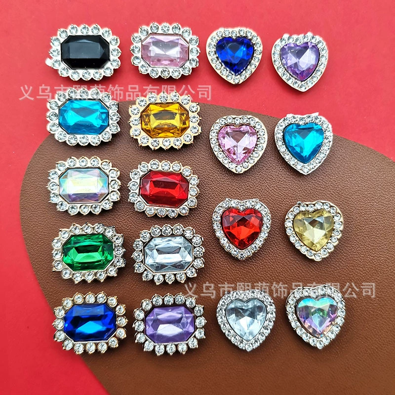Цветной маленький ароматный ветер квадратный персик сердце с бриллиантами драгоценные камни пластиковые аксессуары