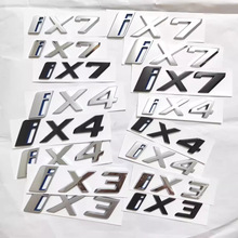 适用于宝马IX3车尾贴标IX4数字后标IX7字母改装M叶子板侧标车标贴