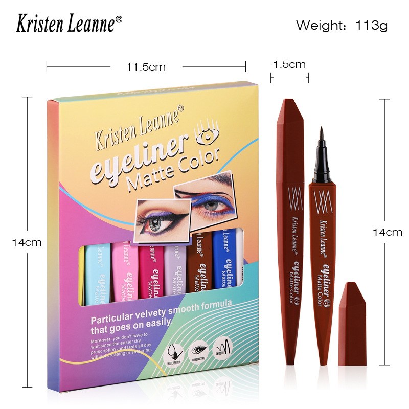 KRISTEN LEANNE Explosives, mattes, schnell trocknendes Farb-Eyeliner-Stift-Set, Performance-Make-up-Set_voghion.com