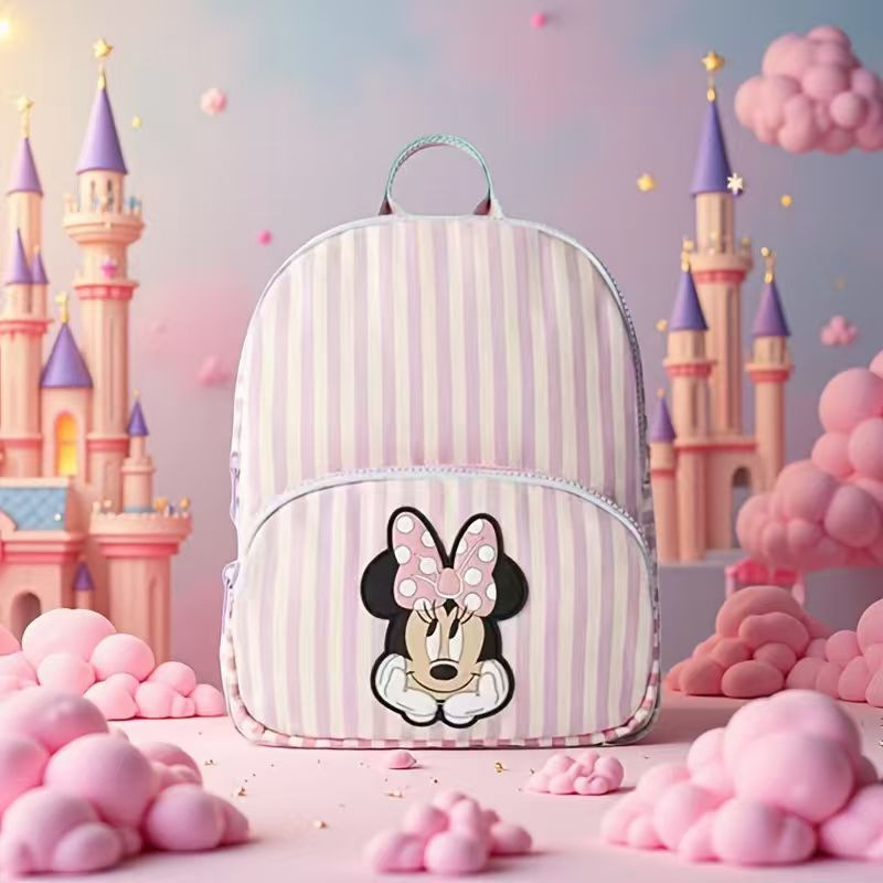 Cross-Border New Product Kidsren's Bag Toddler Mickey Mouse Vertical Strip Small Double Back