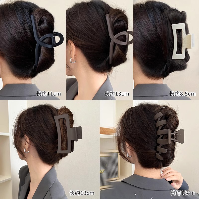 Clip de tiburón grande, clip de agarre para el cabello de placa de sensación de alta calidad, horquilla de temperamento, nuevo estilo, horquilla de gran volumen, tocado de primavera y verano, mujer