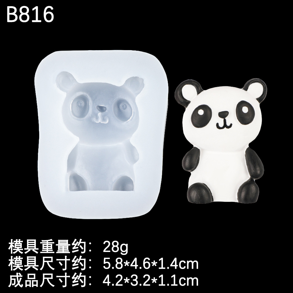 Cute Animal Theme Jirafa Fox Molde de silicona Diy Lion Chocolate Cake Adornos Molde de silicona