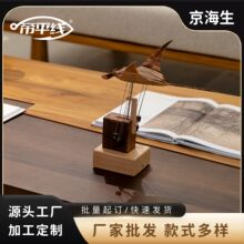 跨境新品源头工厂批发实木蝠鲼动态手工魔鬼鱼manta ray桌面装饰