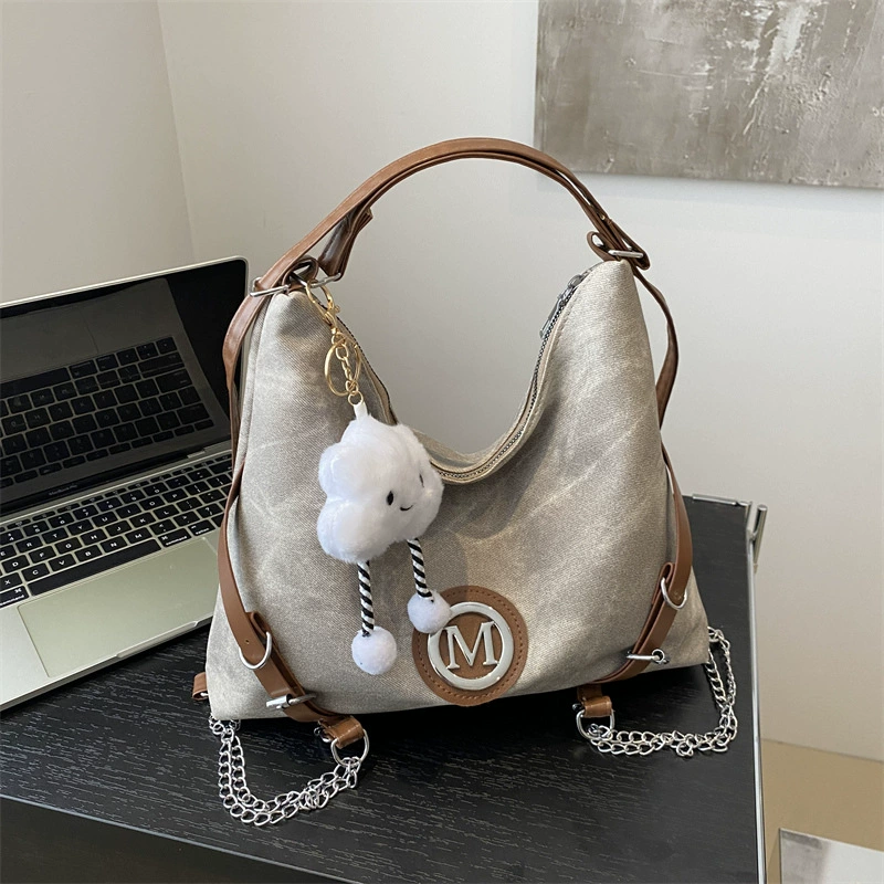 Capacious shoulder bag, backpack, one-shoulder bag, worn on the shoulder