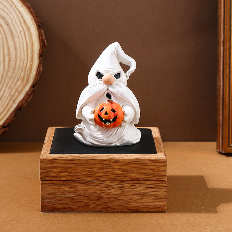 越境新型ハロウィーンかわいい幽霊小人創意パーティー装飾庭樹脂工芸品置物|undefined