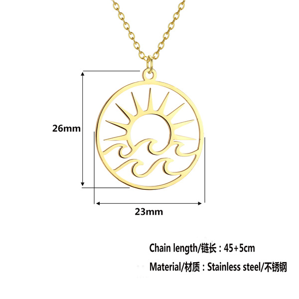 Pendant stainless steel solar-powered