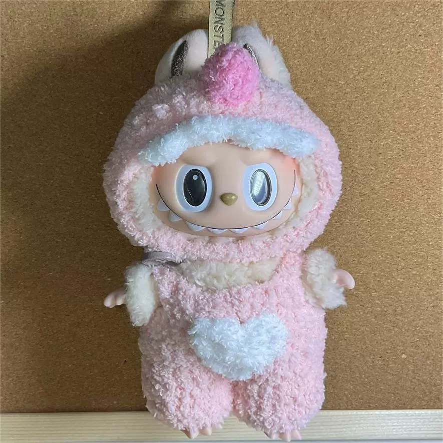 Лабубу 17 см для младенцев одежда коробка-сюрприз макарон лаур матовая ткань эмаль клей наружная пузырь кукольная одежда