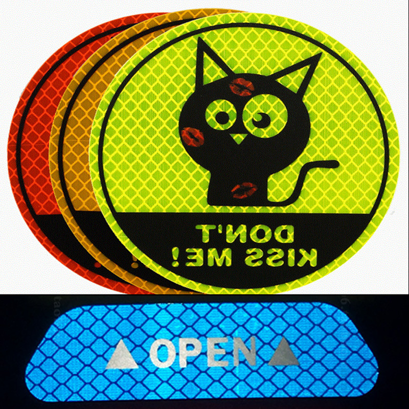 强烈反光蜂窝贴纸自行车車贴反光警示条夜间反光标识网格纹警示条