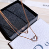 Fashionable design necklace, short chain for key bag  heart shaped, accessory, city style