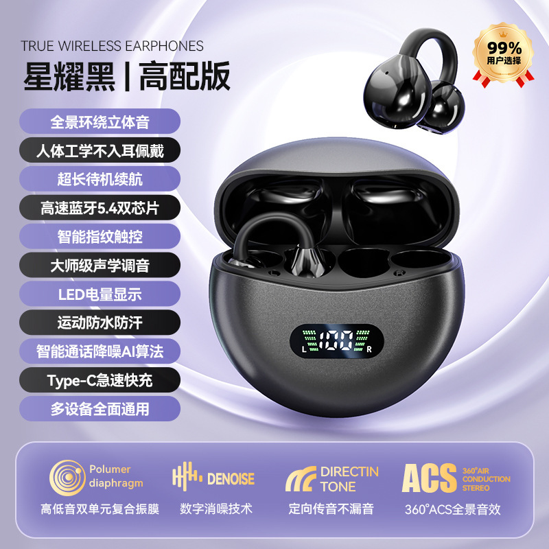 クロスボーダー新しいワイヤレス耳掛け Bluetooth ヘッドセットオープン空気骨伝導長時間耐久スポーツ OWS 翻訳ヘッドセット|undefined