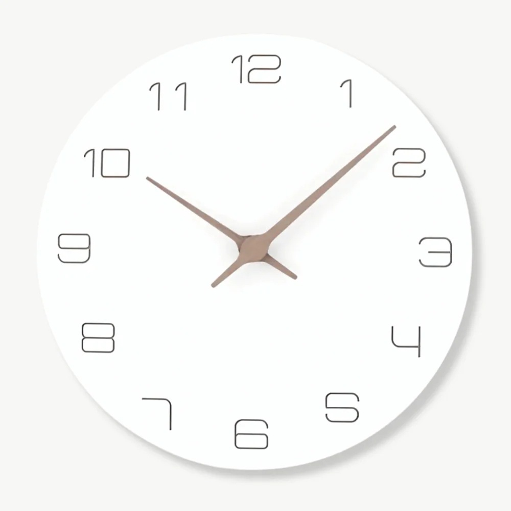 Reloj de pared digital, estilo ligero y sencillo, reloj de pared de 10 pulgadas para decoración de sala de estar y cocina, reloj de cuarzo silencioso.
