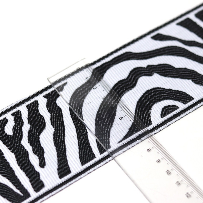 7.2cm de ancho de alta precisión de tela jacquard moderna zebra cortina tabla bandera tela de mesa ropa accesorios textiles