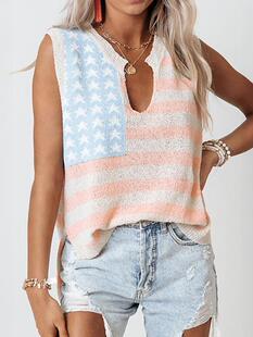 J 96945 Sleeveless V Neck Knitted Sweater �o�� V�Iᘿ�ë��